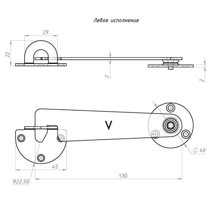 Крючок дверной КД, левый, покрытие цинк Крючок дверной КД, левый, покрытие цинк