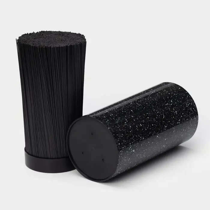 Подставка для ножей с наполнителем &laquo;Чёрный гранит&raquo;, 22&times;11 см, пластик, чёрная