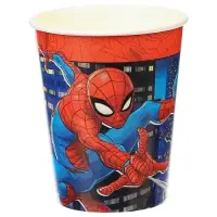 Стакан бумажный одноразовый &laquo;С Днем Рождения!&raquo;, 250 мл, Человек-паук