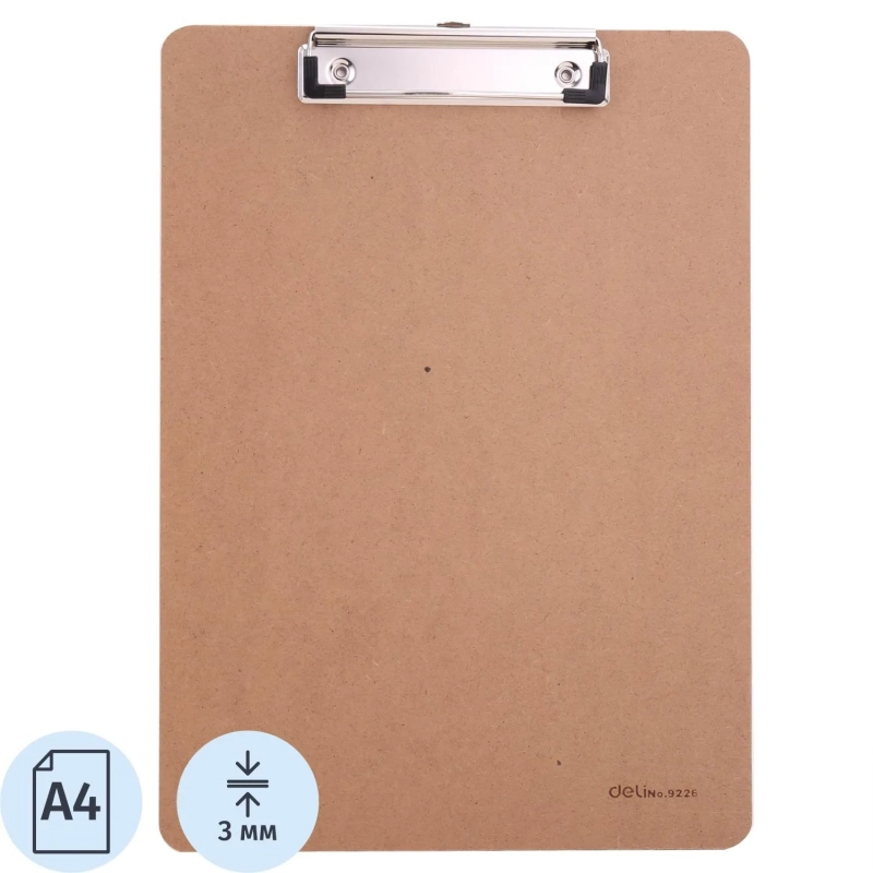 Папка-планшет A4 древесновол-стая плита сред плотн(МДФ) беж E9226