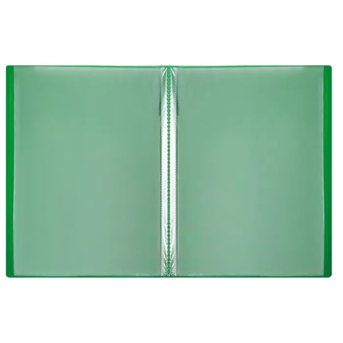 Папка с 10 вкладышами А4, 500 мкм, Calligrata, текстура &laquo;песок&raquo;, зелёная