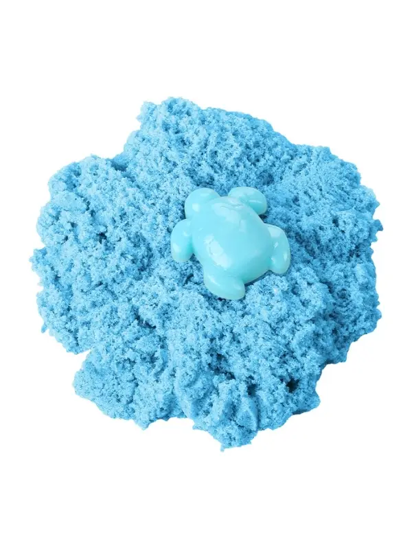 Игрушки в наборе ТМ Игрушки в наборе ТМ "Космический песок" голубой + формочка 150 г. Пакет.