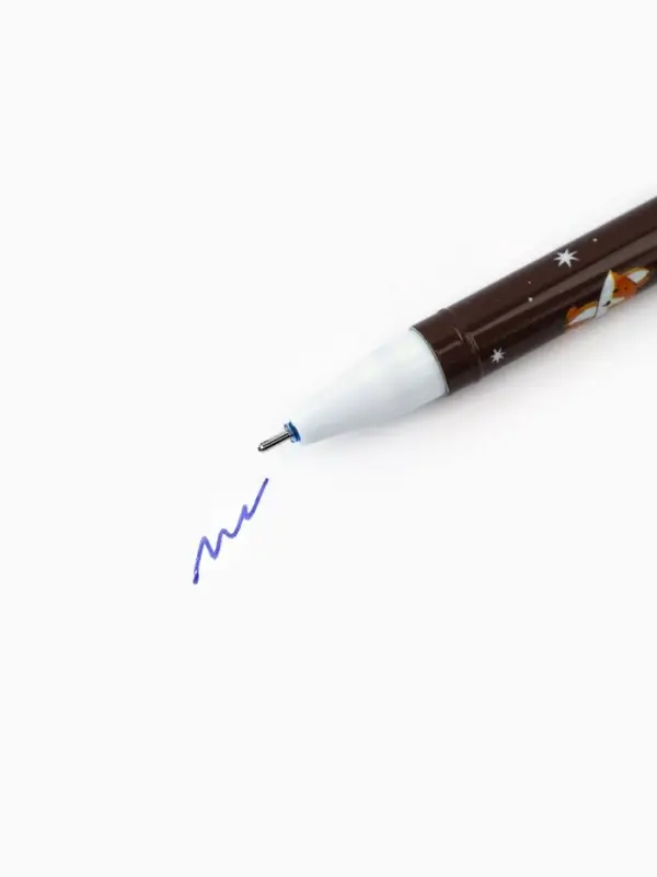 Ручка пиши-стирай с колпачком «Медвежонок и лисёнок», синяя паста, гелевая 0.5 мм