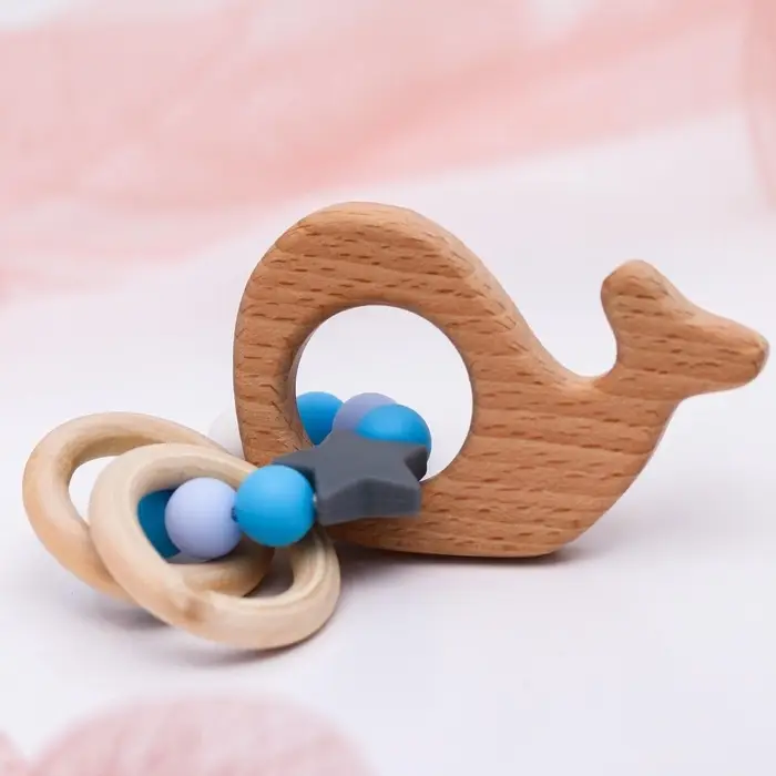 Подарочный набор M&B &laquo;Малыш&raquo; держатель для соски-пустышки, грызунок-прорезыватель