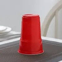 Стаканы одноразовые &laquo;Факел Экстра&raquo;, набор 10 шт., 500 мл, пластик, d=10 см, красный, белый