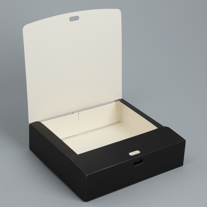 Коробка подарочная складная, упаковка, «Чёрная», 20 х 18 х 5 см, БЕЗ ЛЕНТЫ Коробка подарочная складная, упаковка, «Чёрная», 20 х 18 х 5 см, БЕЗ ЛЕНТЫ