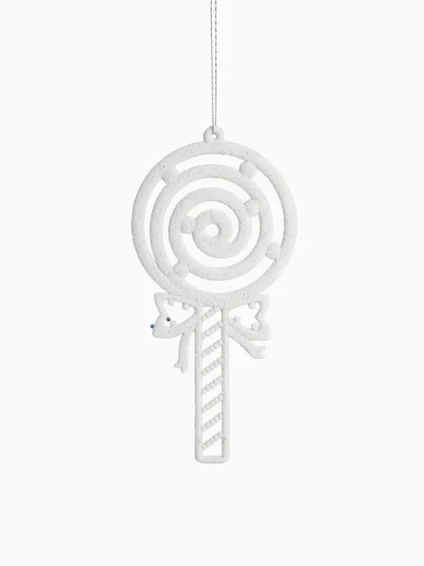 Ёлочная игрушка &laquo;Леденец люкс&raquo; 9.5&times;19 см, белый