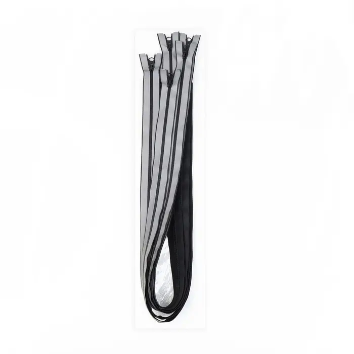 Молния «Спираль», №5, разъёмная, водонепроницаемая, светоотражающая, замок автомат, 120 см, цвет серый, цена за 1 штуку