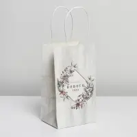 Пакет подарочный новогодний крафтовый «С Новым годом!», 12 х 21 х 9 см Пакет подарочный новогодний крафтовый «С Новым годом!», 12 х 21 х 9 см