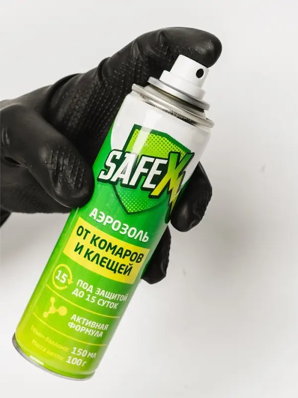 Аэрозоль Репеллент SAFEX, от клещей и комаров, 150 мл