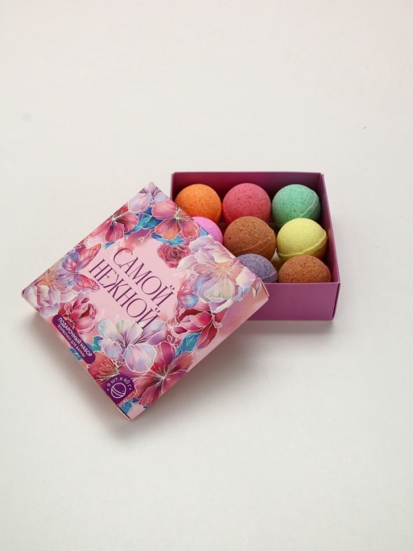 Набор бомбочек для ванны "Самой нежной", 9 шт по 40 г