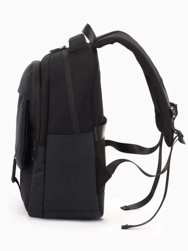 Рюкзак школьный, 2 отделения, 4 кармана, водонепроницаемое дно, 27&times;13&times;38.5 см, чёрный