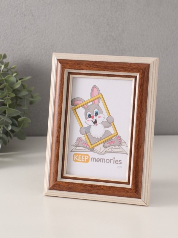 Фоторамка пластик "Рамин" 10х15 см, 1008-86 бук