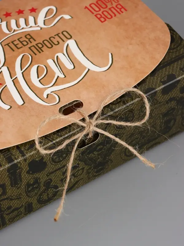 Подарочная коробка сборная с окном «Мужская», 16.5×11, 5×5 см