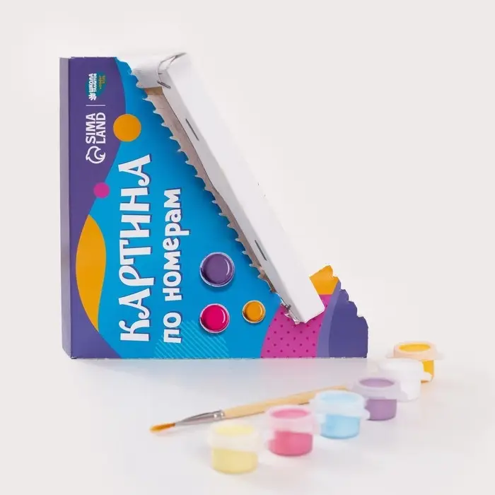 Картина по номерам для детей на подставке «Милые зайчата», 15 х 15 см Картина по номерам для детей на подставке «Милые зайчата», 15 х 15 см