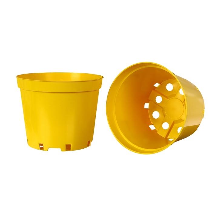 Горшок для рассады, 5 л, d = 22 см, h = 18 см, пластик, жёлтый, Greengo Горшок для рассады, 5 л, d = 22 см, h = 18 см, пластик, жёлтый, Greengo