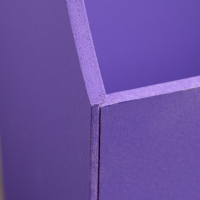 Кашпо деревянное  Кашпо деревянное "Виллиан Лонг", с ручкой, 25×12,5×10(28) см Фиолетовый