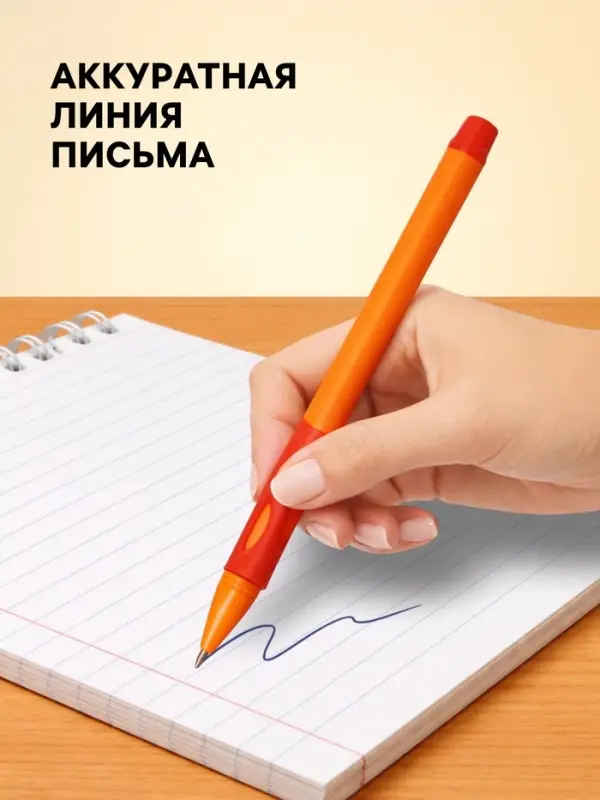 Ручка шариковая Calligrata, синий стержень, узел 0.7 мм, резиновый упор, МИКС