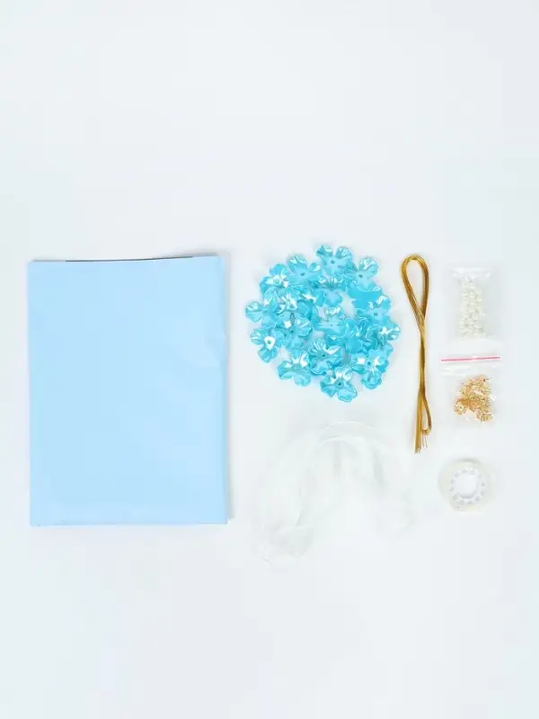 Набор для творчества. Букет из бусин, голубой