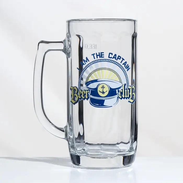 Пивная кружка Luminarc &laquo;Гамбург. Капитан&raquo;, 330 мл, стекло, рисунок МИКС