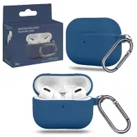 Чехол APods Pro Hang Silicon Сase с карабином Blue
