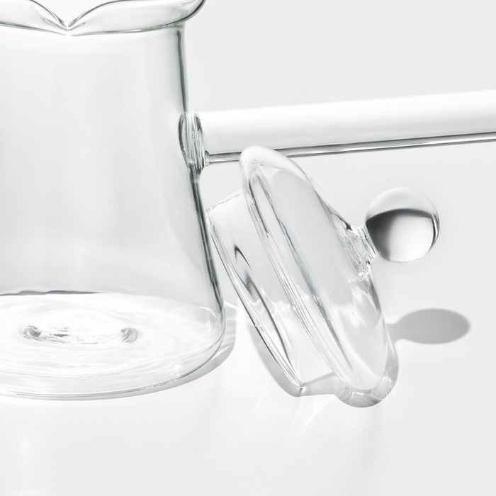 Турка стеклянная с крышкой Magistro «Арабика», 350 мл, 19×8,5×14 см Турка стеклянная с крышкой Magistro «Арабика», 350 мл, 19×8,5×14 см