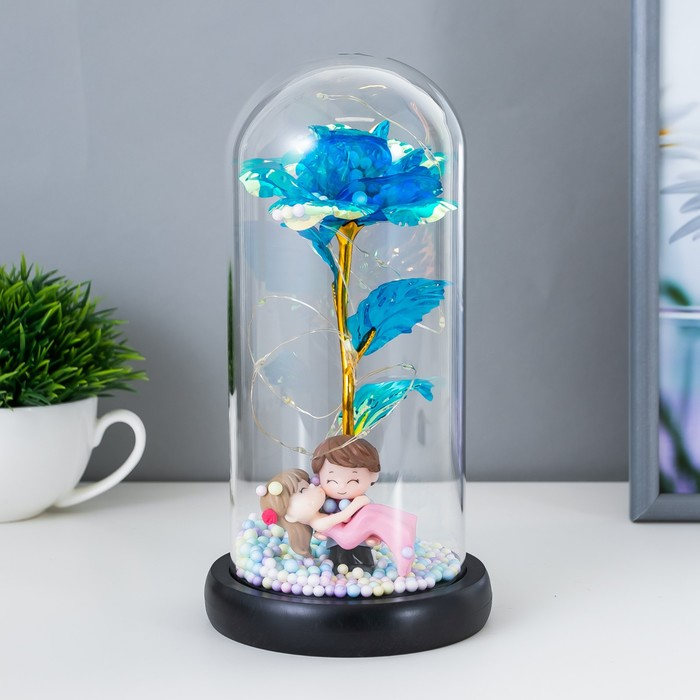 Ночник колба Ночник колба "Влюбленная пара" LED от батареек 3хААА 11х11х21,5 см RISALUX