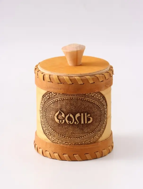 Туес &laquo;Соль&raquo;, 9&times;9&times;9.5 см, банка для хранения, береста