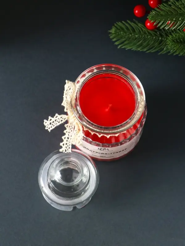 Свеча ароматическая в банке Свеча ароматическая в банке "Глинтвейн&гранат" 45 ч