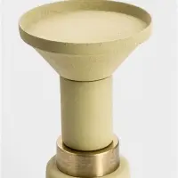 Подсвечник на 1 свечу текстурный &laquo;Оливковый&raquo;, 10.5&times;10.5&times;19.5 см