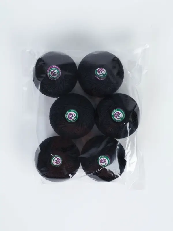 Нитки вязальные "Ирис" 150м/25г 100% мерсеризованный хлопок Набор 6шт (7214)