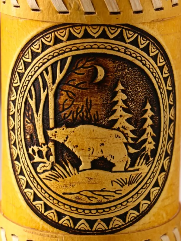 Туес Туес "Лесной" (Медведь), D8,5 смхH(с хватком)14,5 см, береста