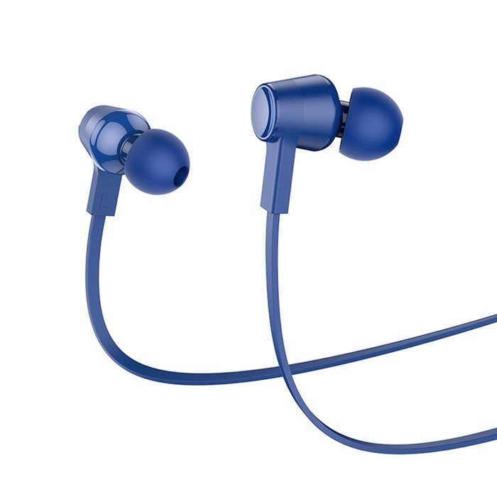 Наушники Hoco M86, проводные, вакуумные, микрофон, Jack 3.5 мм, 1.2 м, синие Наушники Hoco M86, проводные, вакуумные, микрофон, Jack 3.5 мм, 1.2 м, синие