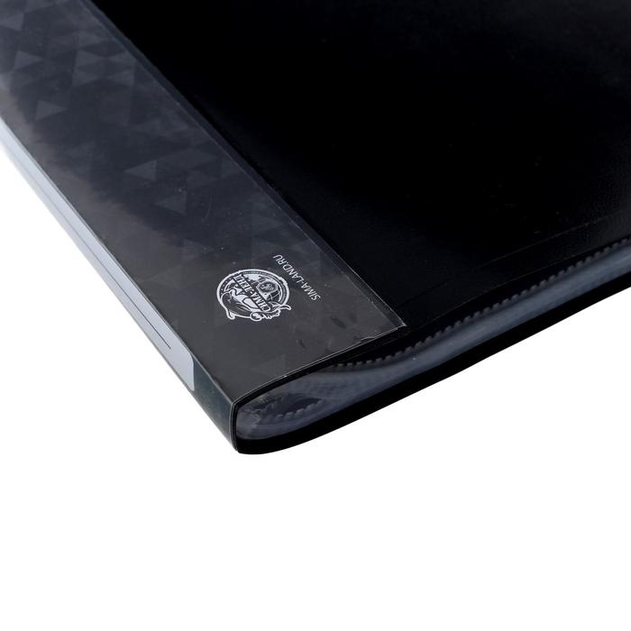 Папка с 60 вкладышами А4, 500 мкм, Calligrata, карман на корешке, чёрная Папка с 60 вкладышами А4, 500 мкм, Calligrata, карман на корешке, чёрная