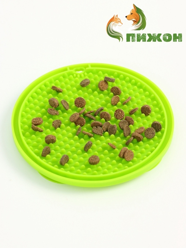 Коврик для лизания на присосках 10 х 10 см, зелёный Коврик для лизания на присосках 10 х 10 см, зелёный