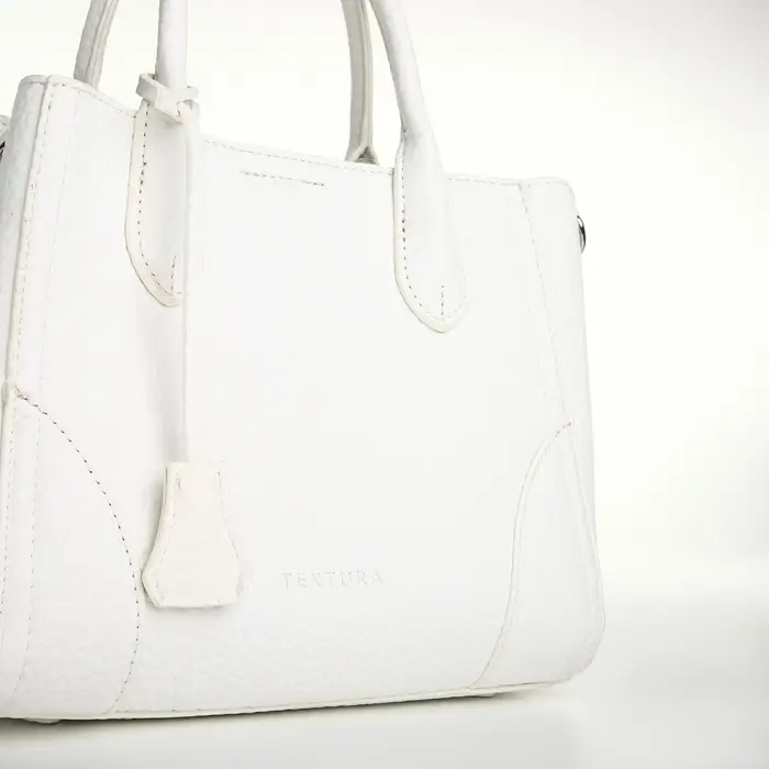 Сумка женская тоут TEXTURA на молнии, 25&times;7&times;21 см, однотонная, белая