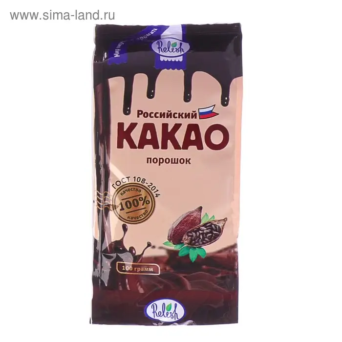 Какао порошок Relish натуральный, 100 г