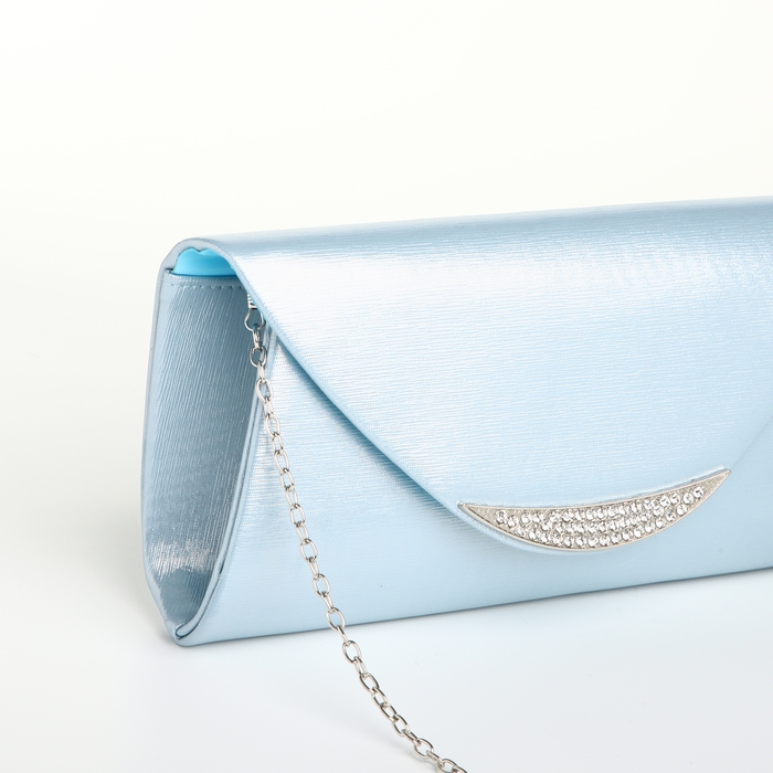 Сумка-клатч на магните, цвет голубой