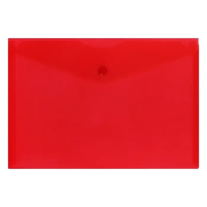 Набор папок-конвертов на кнопке А5 150мкм Calligrata  прозрачные, микс 5шт