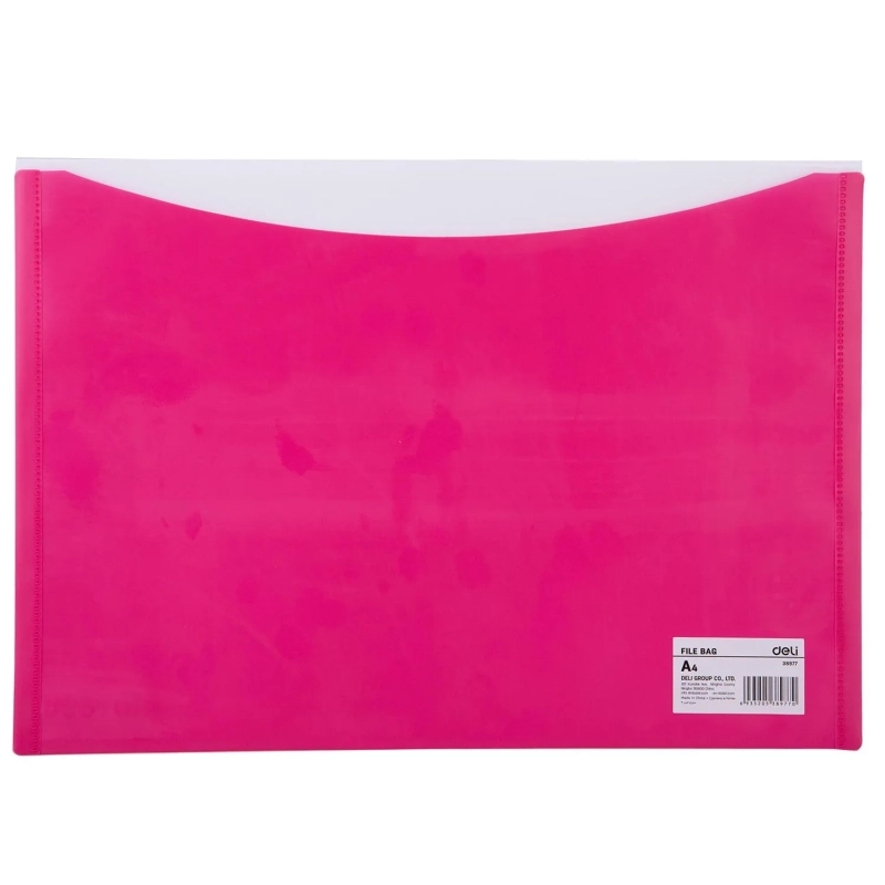 Папка-конверт на кнопке горизон А4 PP 0,18 мм ассортим E38977