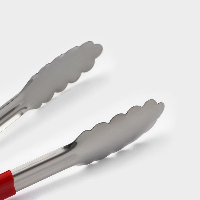 Щипцы кухонные Доляна «Краски», 23×3,5 см, 201 сталь, цвет красный Щипцы кухонные Доляна «Краски», 23×3,5 см, 201 сталь, цвет красный