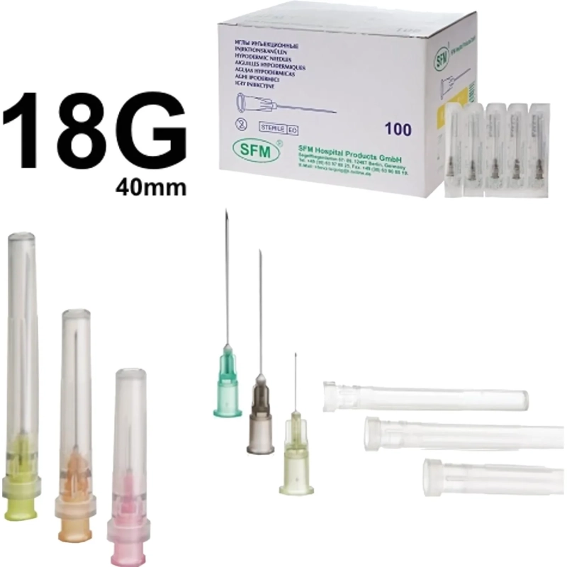 Игла инъекционная 18G (1,2х40 мм) SFM 100шт/уп.