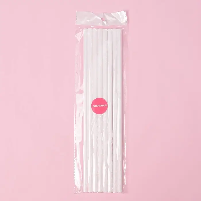 Палочки - дюбели для кондитерских изделий Доляна, d=0.7 см, 30 см, набор 8 шт., пластик, белые