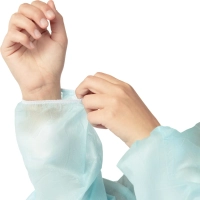 Халат хирург. н/с, рук.рез, дл.140 см, пл.25,&nbsp;р.48-54,голуб. 5шт./уп,5115/5