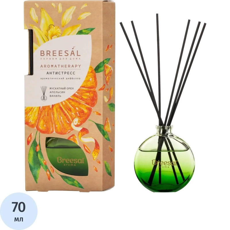 Аромадиффузор Декоративный Breesal Aromatherapy 'Антистресс' 70мл, ARST/003
