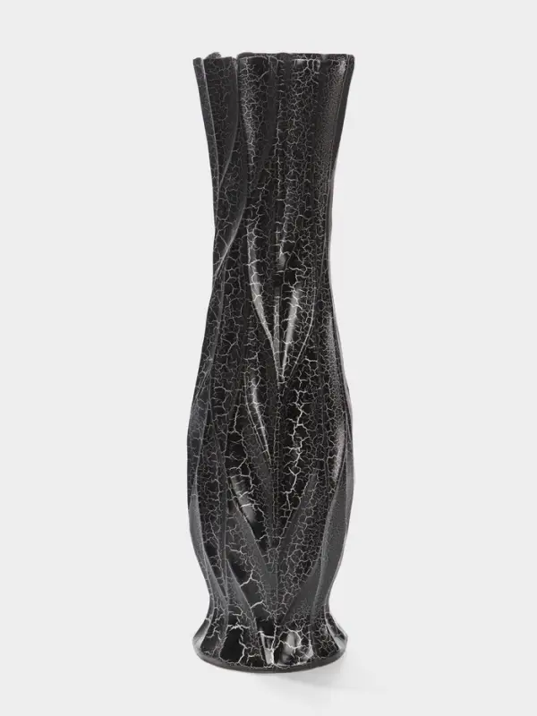 Ваза напольная керамика "Балфри" талия, 60х15 см, чёрный