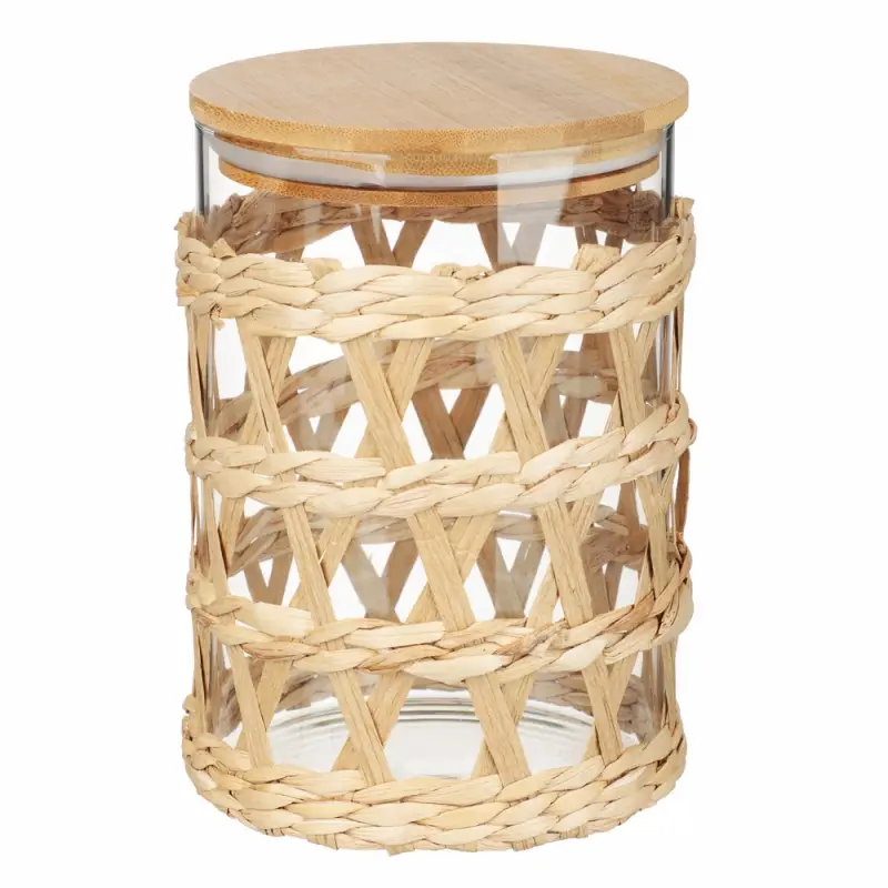 VETTA ЭКО Жгут Банка для хранения 1100мл, 16х11см, стекло, бамбук