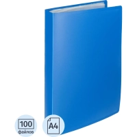 Папка файловая на100 файлов Элементари А4 800мкм син