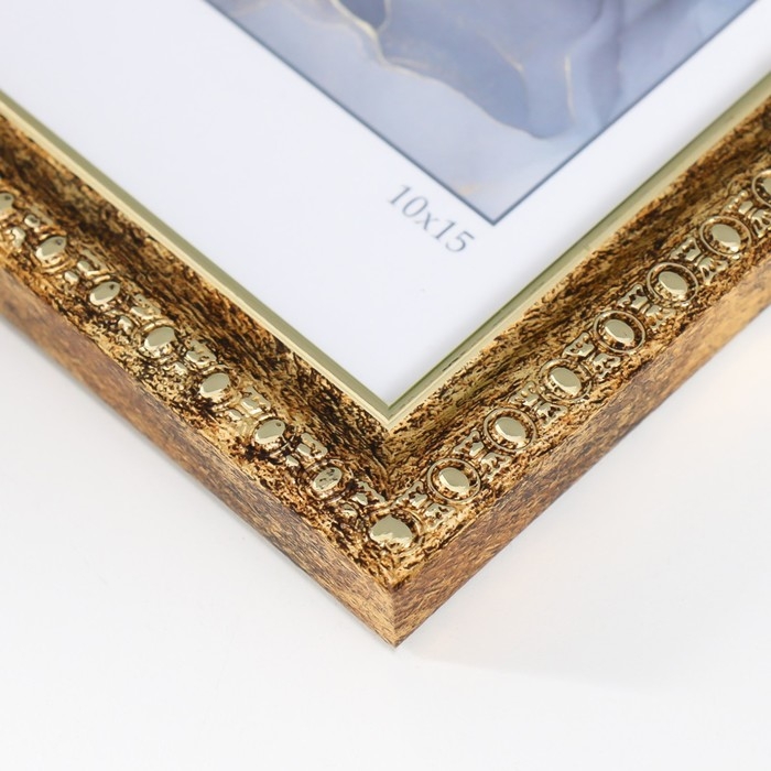 Фоторамка пластик Фоторамка пластик "Камея" 10x15 см, состаренное золото