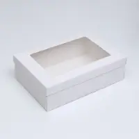 Коробка подарочная складная, упаковка, &laquo;Белая&raquo;, с окном 30&times;20&times;9 см